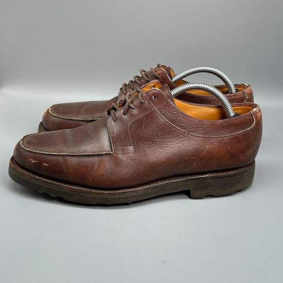 John Lobb Barros Mens 9 Dark Brown Leather Derby Shoes Lace-Up Low Top Casual main image 7